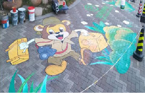 大理夏季画地面彩绘会遇到的问题