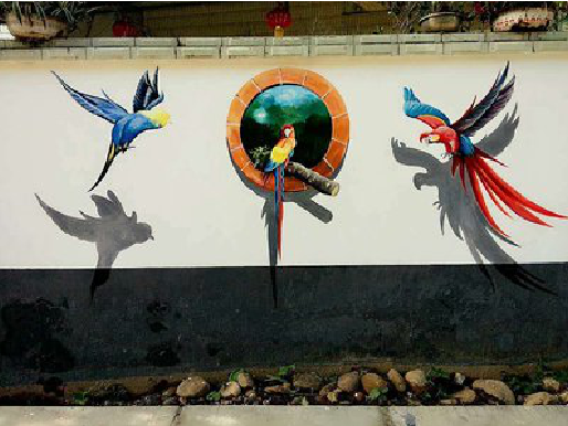 大理视觉错位-3D墙绘设计