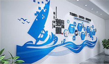 大理海浪主题文化墙如何设计？