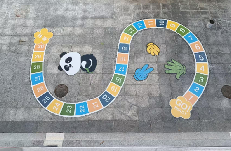 大理地面游戏彩绘