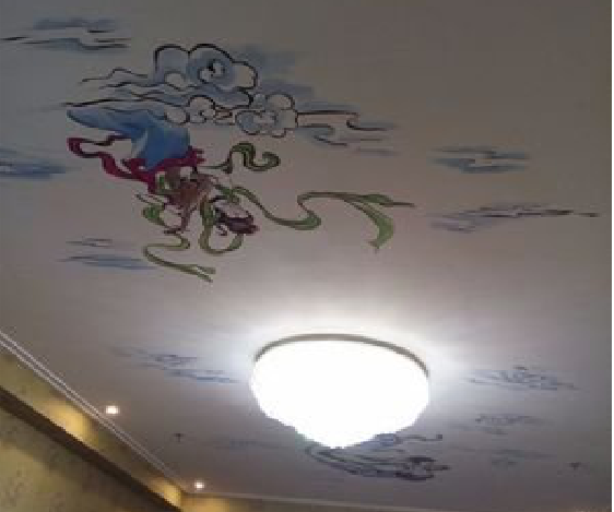 大理如何快速绘制天花板上的手绘墙？