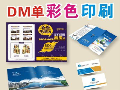 大理单页印刷，色彩搭配简单。